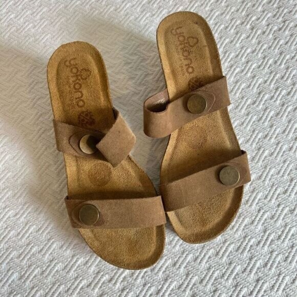 Brown Suede Women's Sandals - Picture 3 of 14